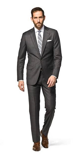 Charcoal Grey Mens Suit OM Custom Tailors